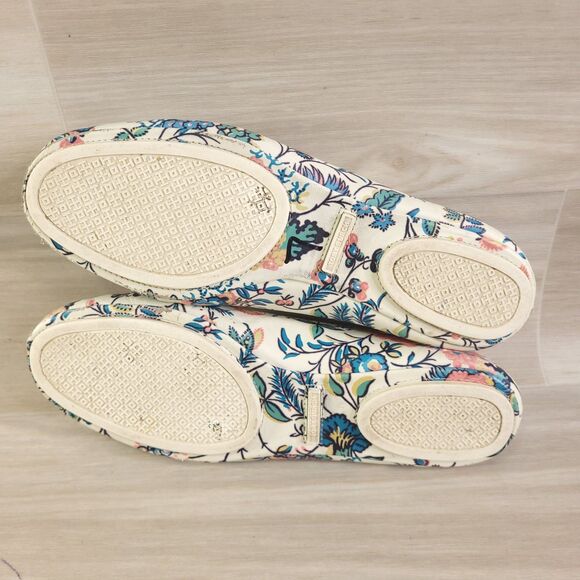 Tory Burch Minnie Travel Ballet flats Size 8M Leather Round Toe Gabriella Floral - Picture 9 of 12